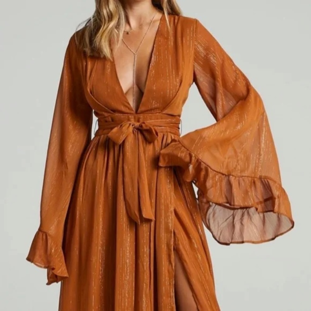 Showpo Dangerous Woman Maxi Dress in Rust